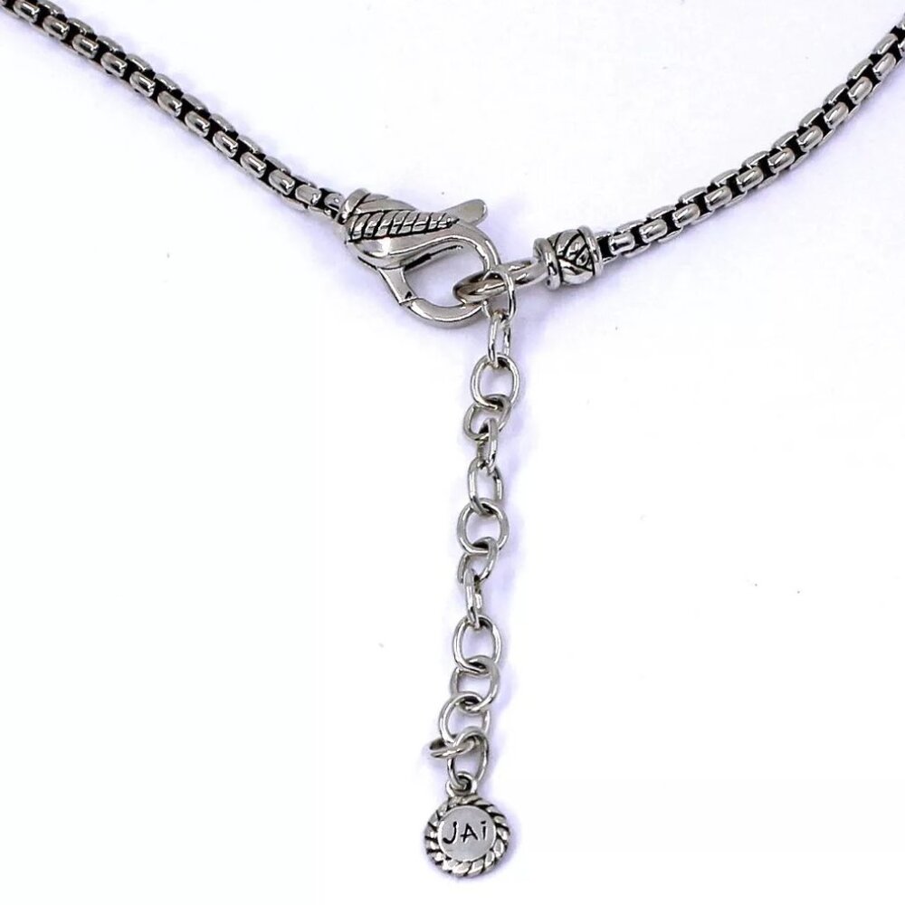 John Hardy JAI Symbols Love Box Chain Sterling Silver Necklace ANGEL WING 18-20" - Picture 9 of 10